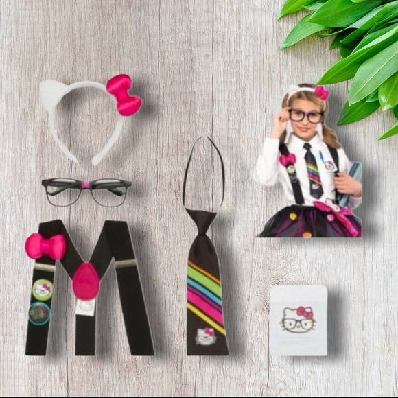 Hello Kitty Nerd Costume Kit New - Picture 1 of 6